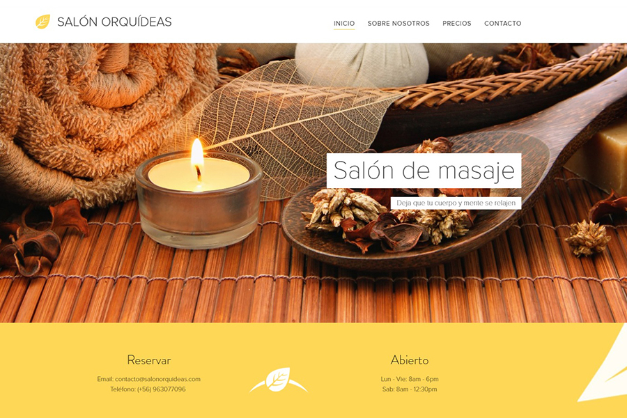 Diseño web Salón Orquídeas