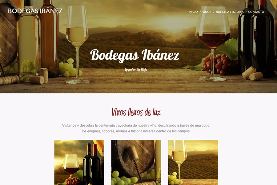 Diseño web Bodegas Ibánez